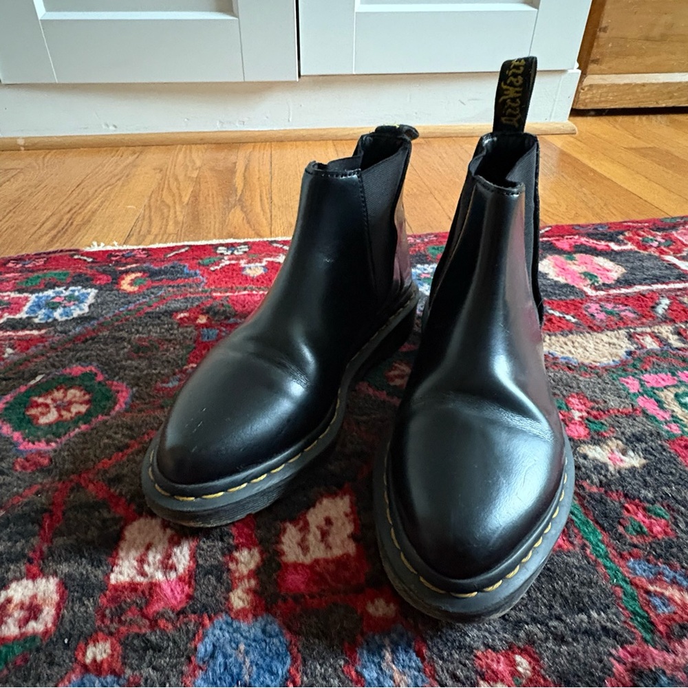 Dr. Martens Black Leather Chelsea Ankle Boots